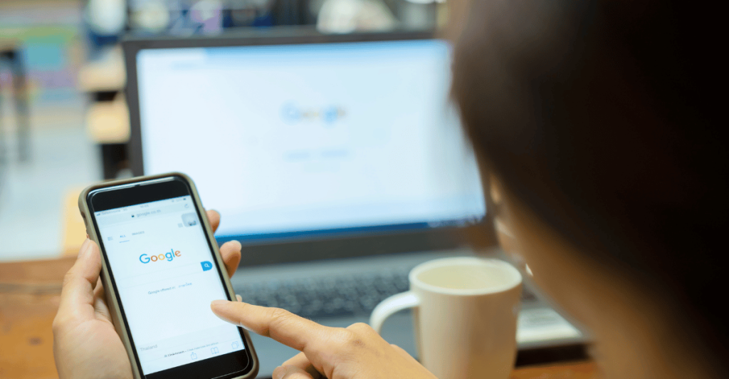 Digital marketing comparison showing a generic website homepage versus a highly targeted Google Ads landing page designed for conversions.